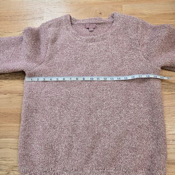 Barefoot Dreams Cozychic Knit Mauve Pink Seaside Crewneck Sweater Large - Picture 6 of 7